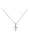 Women's White Gold Cross 14K with Chain