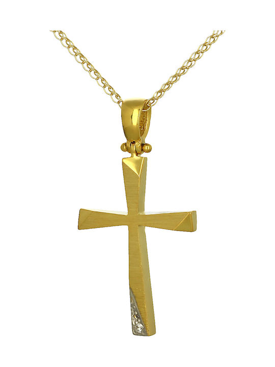 Damen Gold Kreuz 14K