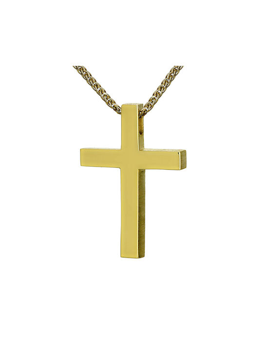 Herren Gold Kreuz 18K