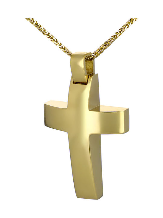 Herren Gold Kreuz 18K