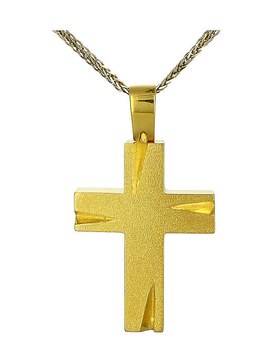 Herren Gold Kreuz 14K