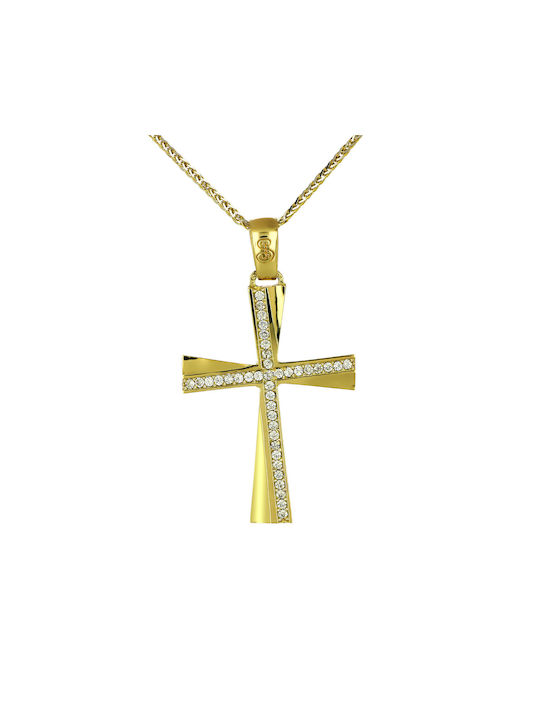 Damen Gold Kreuz 14K