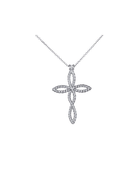 Women's White Gold Cross 14K