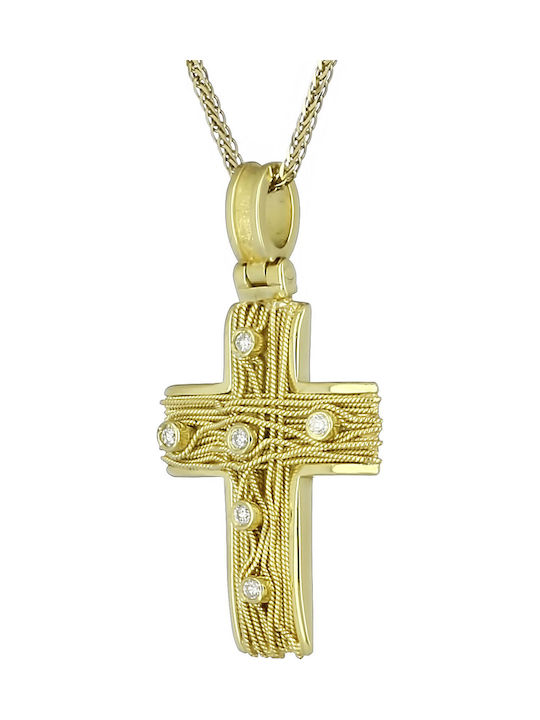 Damen Gold Kreuz 18K