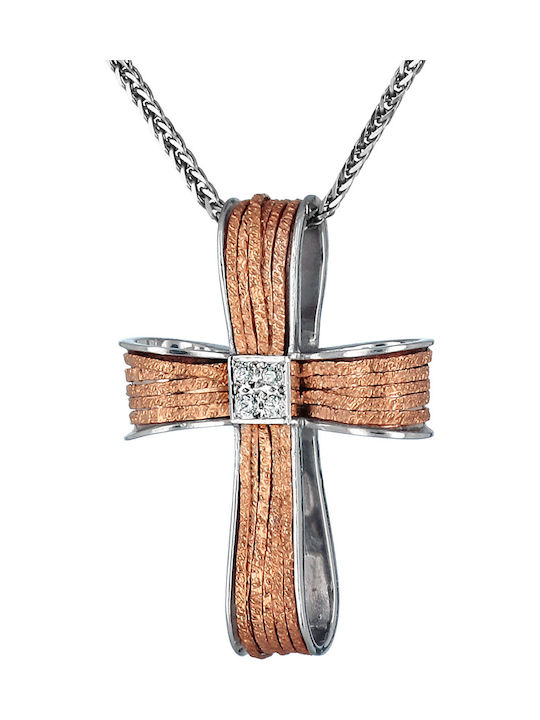 Women's Rose Gold Cross 14K