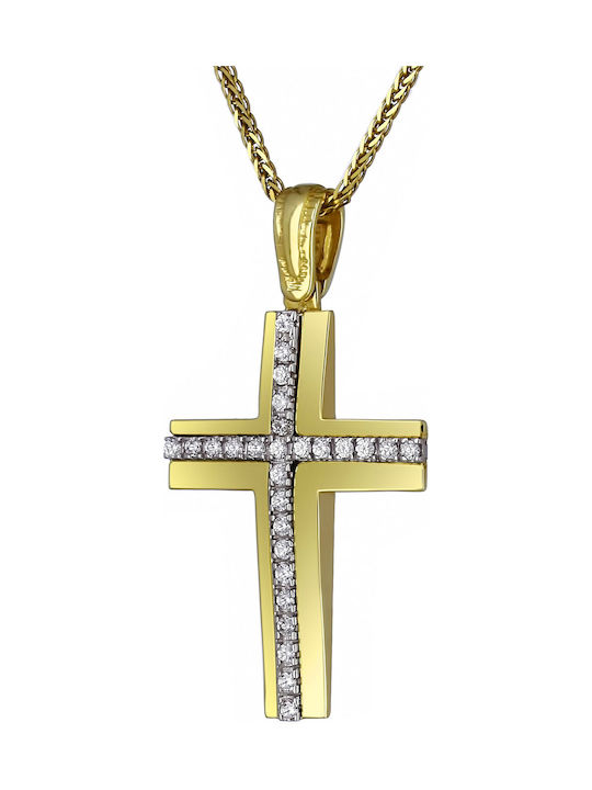 Femeiesc Aur Cruce 14K