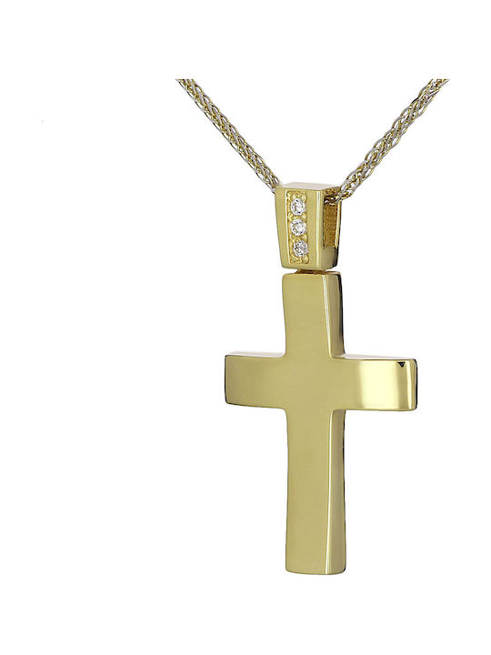 Damen Gold Kreuz 14K