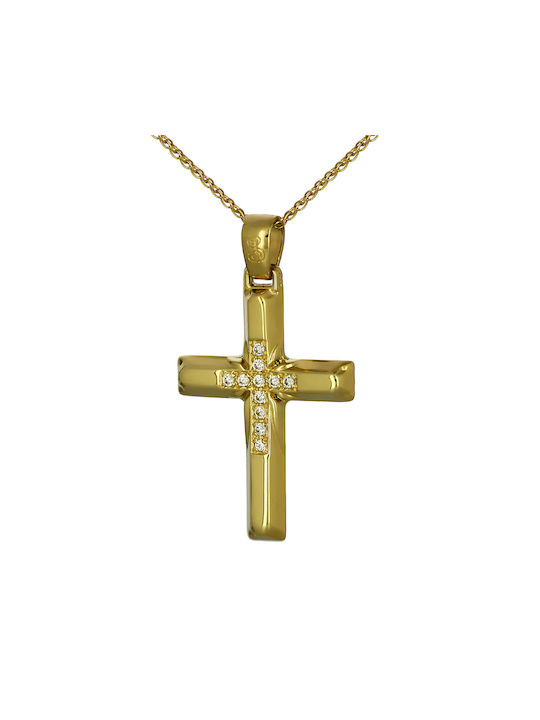 Damen Gold Kreuz 14K