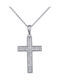 White Gold Cross 18K