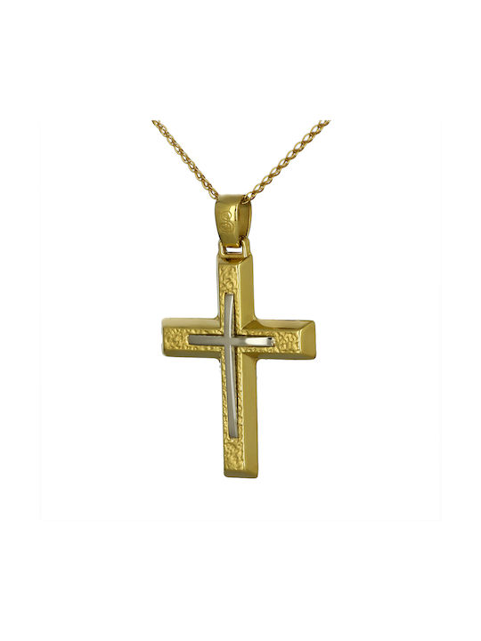 Herren Gold Kreuz 14K