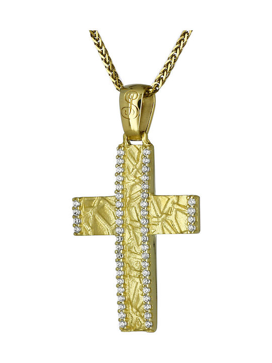 Damen Gold Kreuz 14K