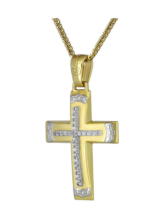 Damen Gold Kreuz 14K