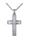 Men's White Gold Cross 14K