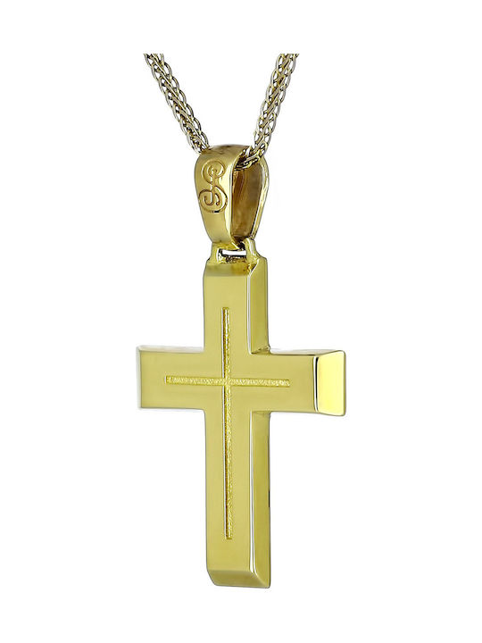 Herren Gold Kreuz 14K