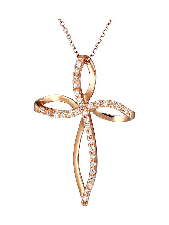 Women's Rose Gold Cross 14K