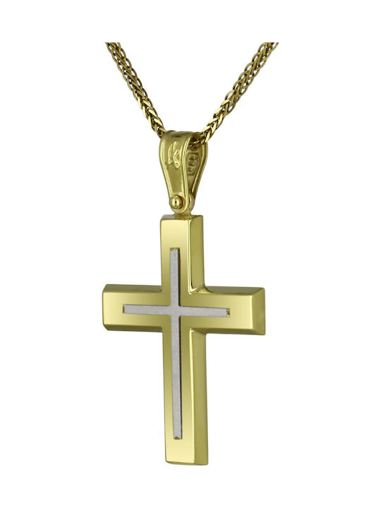 Herren Gold Kreuz 14K