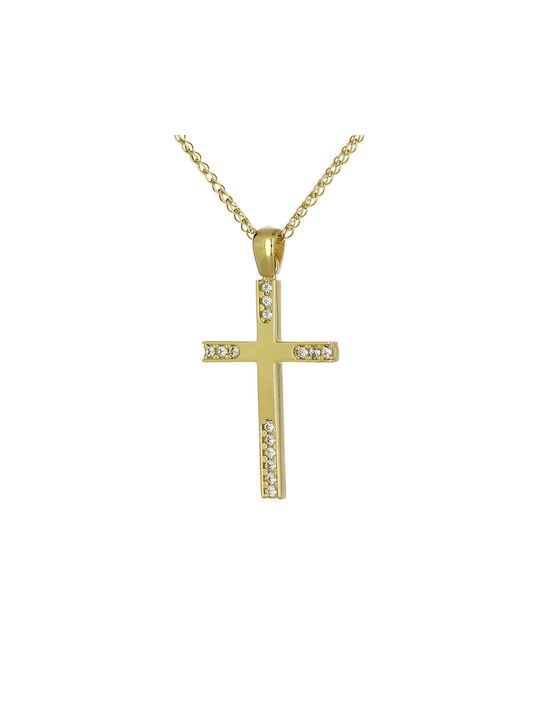 Damen Gold Kreuz 14K