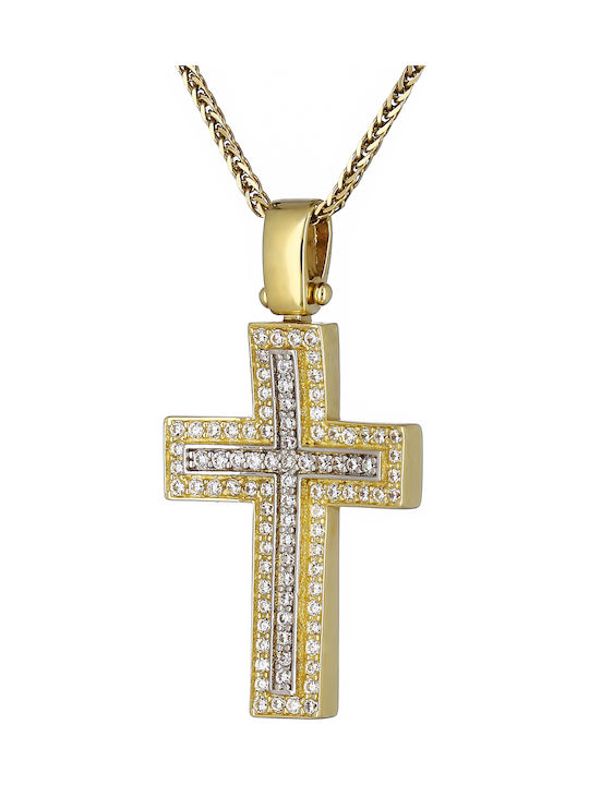 Femeiesc Aur Cruce 14K