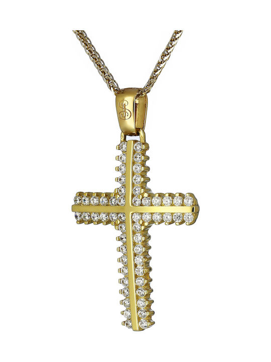 Damen Gold Kreuz 14K