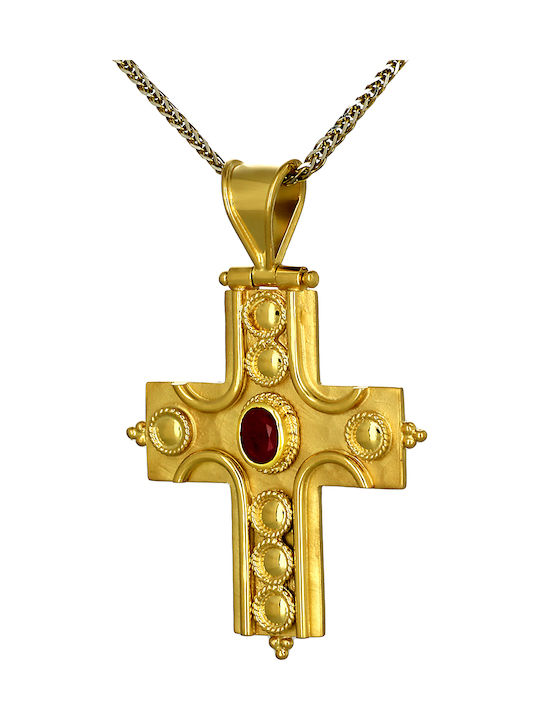 Damen Gold Kreuz 18K