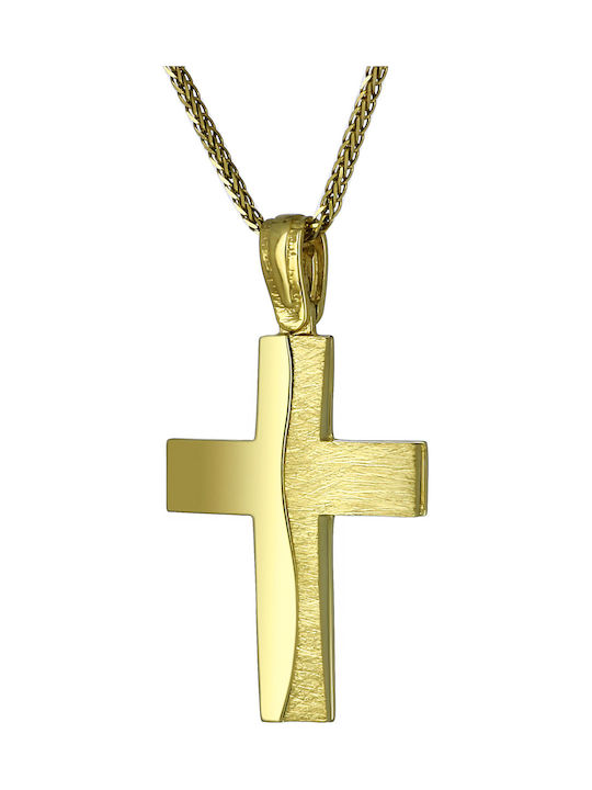 Herren Gold Kreuz 14K