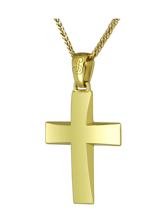 Herren Gold Kreuz 14K