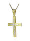 Herren Gold Kreuz 14K