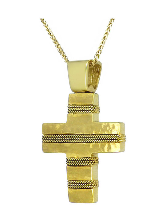 Herren Gold Kreuz 14K