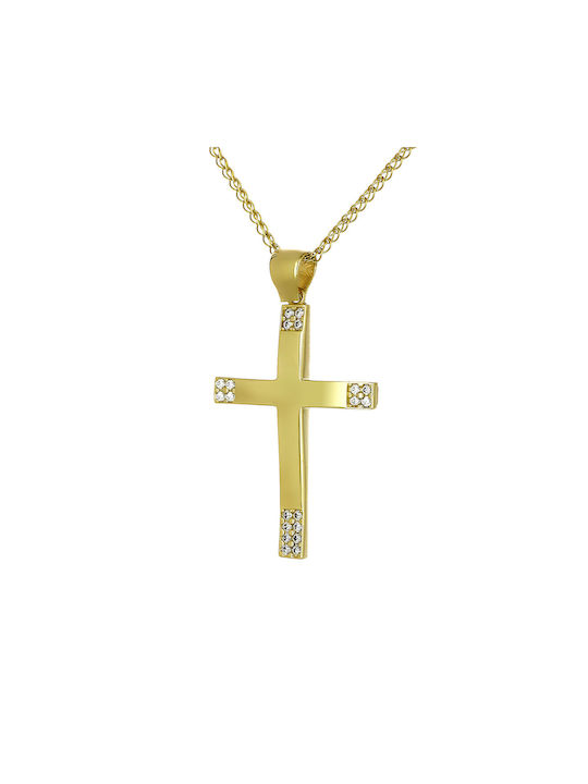 Femeiesc Aur Cruce 14K