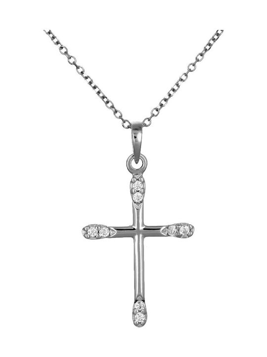 Women's White Gold Cross 14K