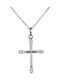 Women's White Gold Cross 14K