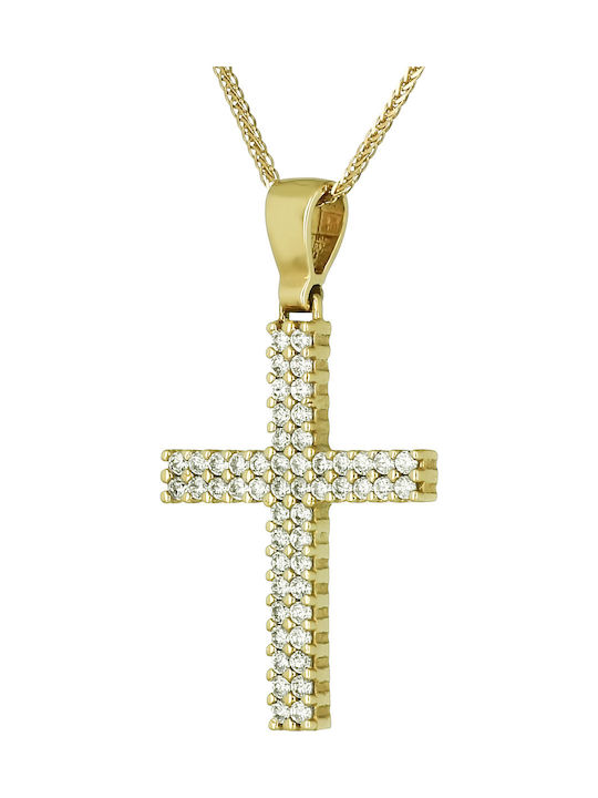 Femeiesc Aur Cruce 14K