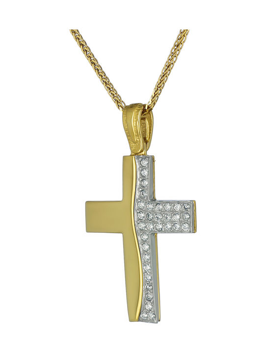 Femeiesc Aur Cruce 14K