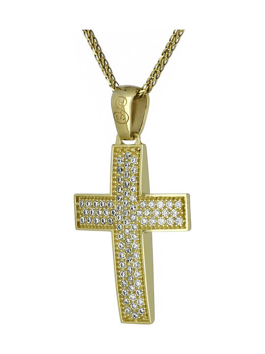 Damen Gold Kreuz 14K