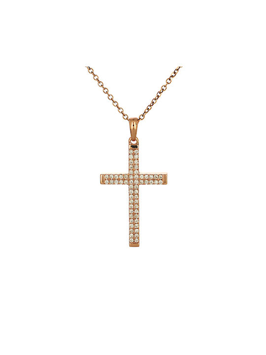 Roségold Kreuz 18K