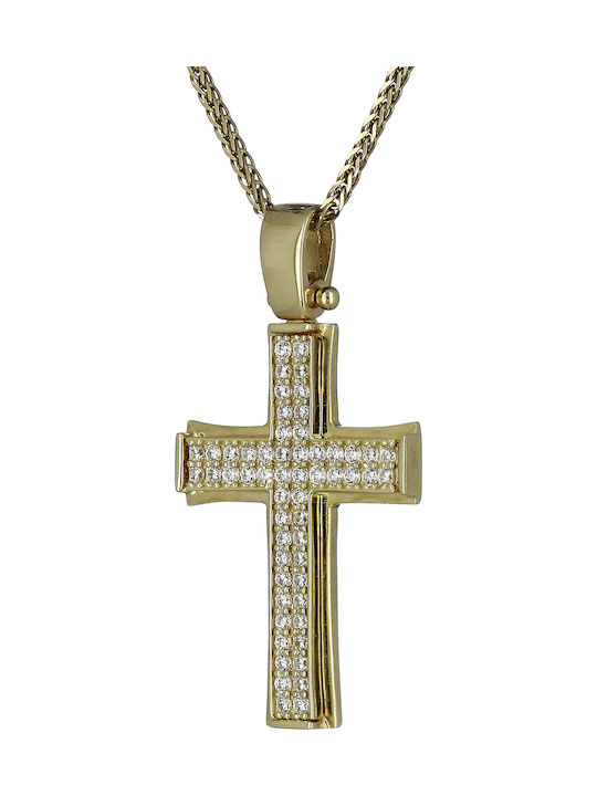 Damen Gold Kreuz 14K