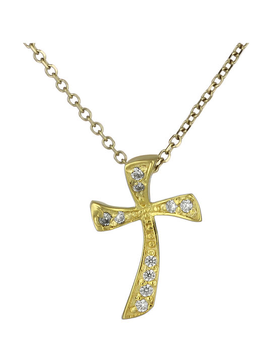 Damen Gold Kreuz 14K