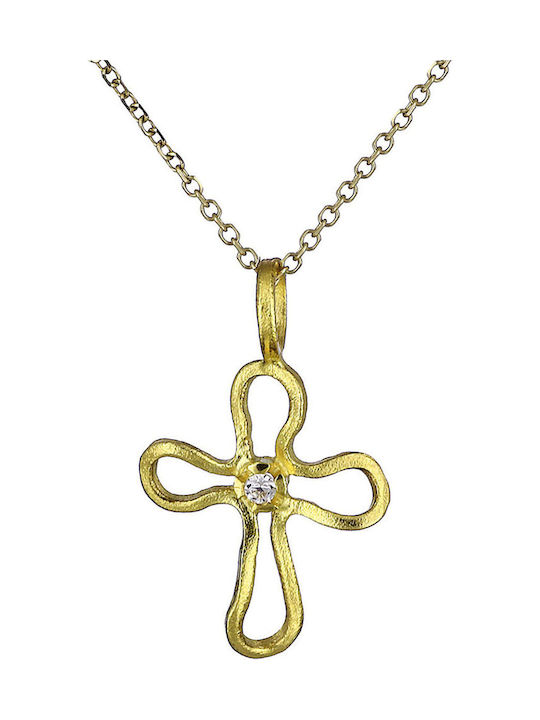 Damen Gold Kreuz 14K