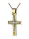 Damen Gold Kreuz 14K