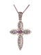 Women's Rose Gold Cross 14K