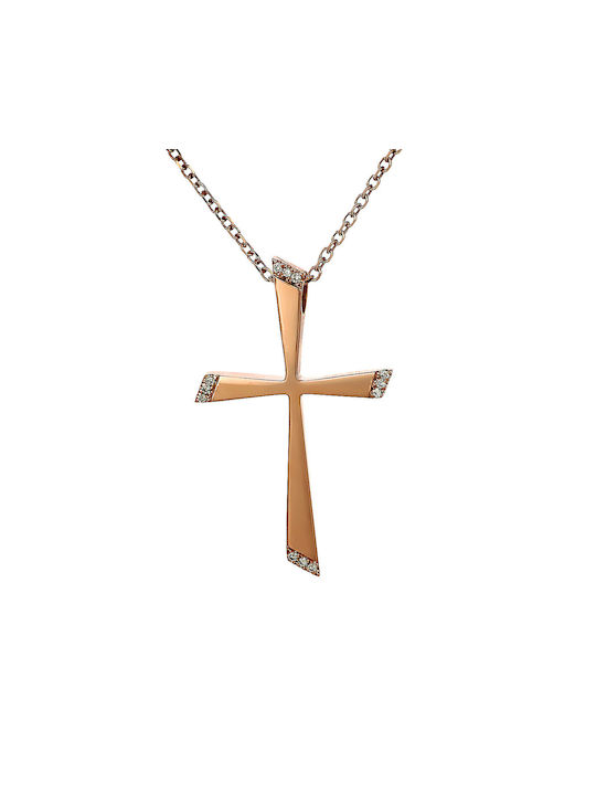 Rose Gold Cross 18K