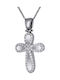 Women's White Gold Cross 14K