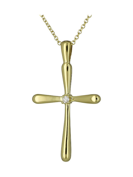 Women's Gold Cross 18K with Chain