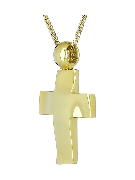 Herren Gold Kreuz 14K