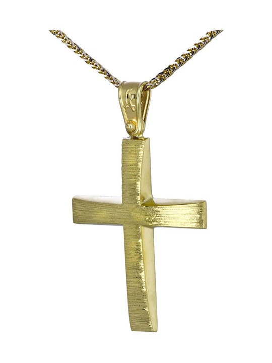 Herren Gold Kreuz 14K