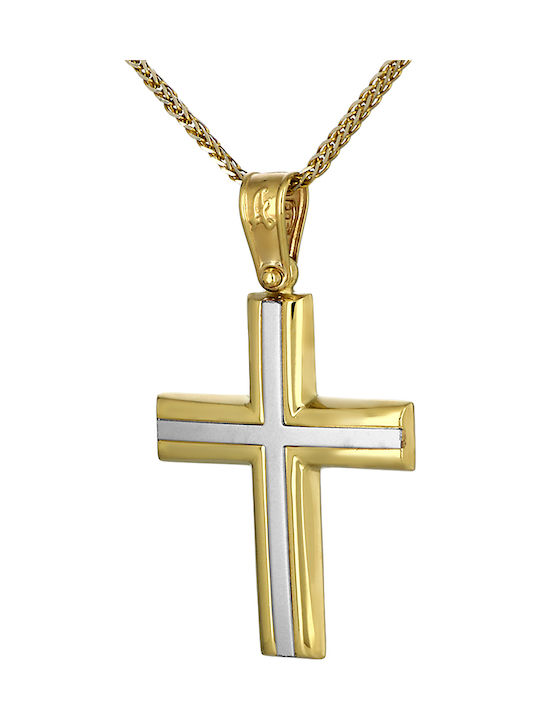 Herren Gold Kreuz 14K