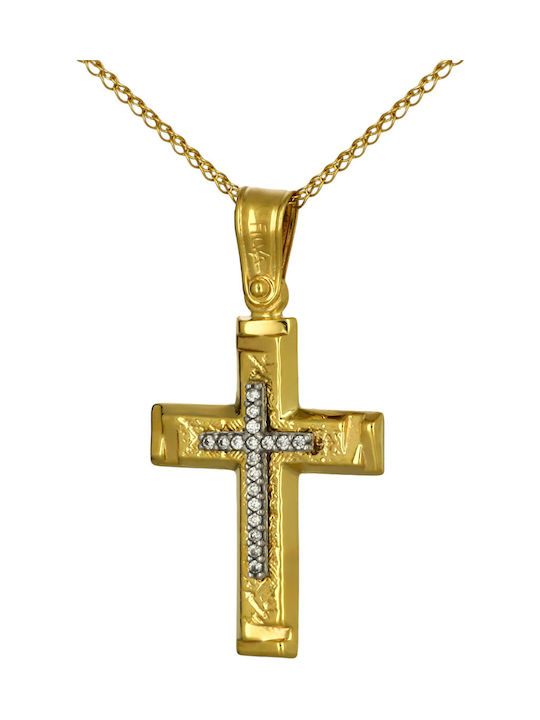 Femeiesc Aur Cruce 14K