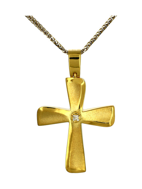 Damen Gold Kreuz 14K