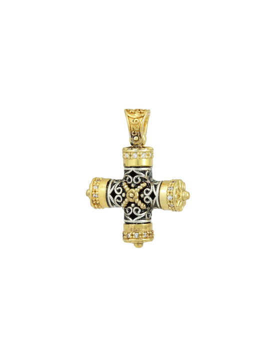 Men's Cross from Gold Plated Silver