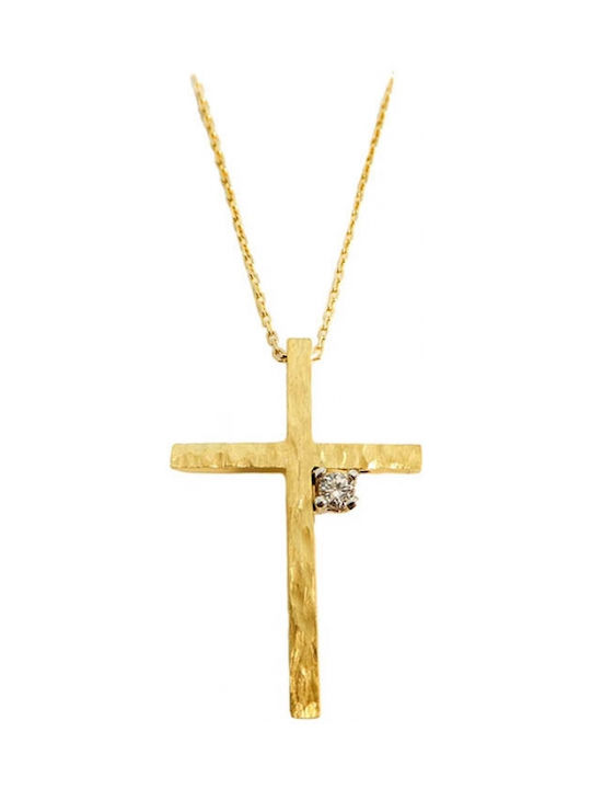 Women's Gold Cross 18K with Chain